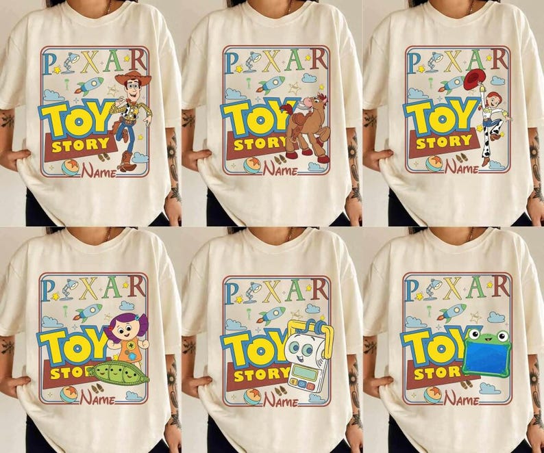 Custom Retro Disneyland Toy Story Shirt, Woody Buzz Lightyear Jessie Toy Story Shirts, Disneyland 2026 Tee, Disneyland Movie Characters Tee image 1