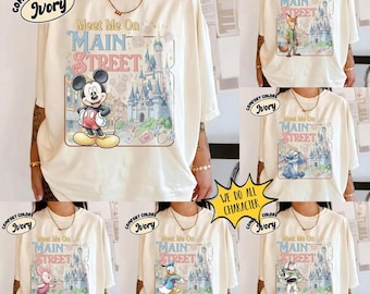 Custom Disneyland On Main Street Shirt, Mickey And Friends Shirt, Disneyworld Trip Shirt, Disneyland Family Matching 2026 Shirts