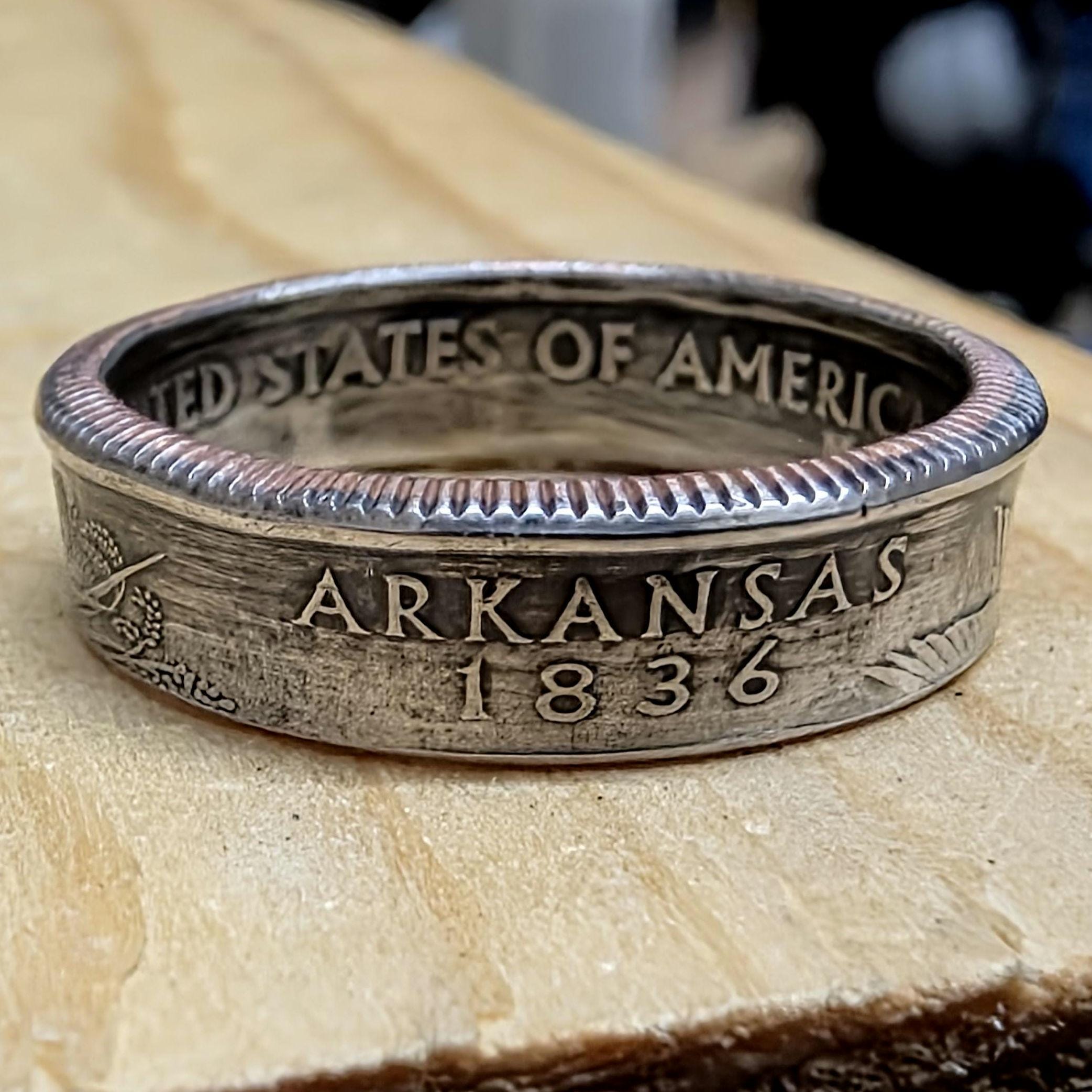 State Coin Rings Handmade State U.S. Quarter Coin Ring | Customized Jewelry | Historical ...