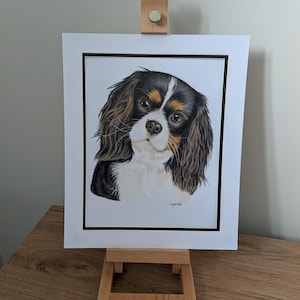 Custom Hand-Drawn Pet Portrait, Coloured Pencil Dog or Cat (A4, A5 or A6) image 2