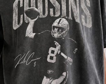 Comfort Colors Kirk Cousins 8 Shirt, Vintage Las Vegas Football Graphic Tee, Quarterback Game Day Shirt