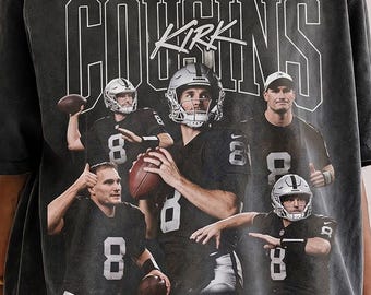 Comfort Colors Kirk Cousins 8 Shirt, Vintage Las Vegas Football Graphic Tee, Quarterback Game Day Shirt