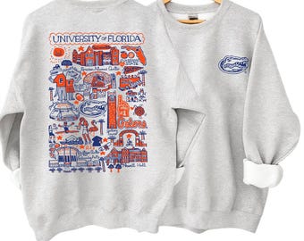 Custom University Hand Sketched Graphic Sweatshirt, Vinateg College Merch Shirt, Personalized College Alumni Hoodie