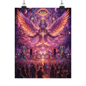 Psychedelic Angel Goddess Poster