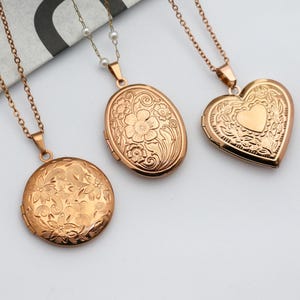 18K Vintage Oval Locket Necklace with Photo, Custom Gold Oval Locket Necklace, Keepsake Jewelry, Anniversary Gift for her, Gift for Mom