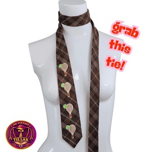 MATCH POINT – One of a Kind Statement Tie – Upcycled Vintage Tie