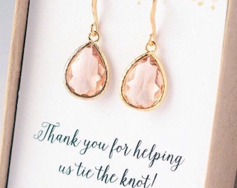 SHIPS TOMORROW Bridesmaid Earrings Bridesmaid Jewelry Gold Bridesmaid Gift Set Bridal Jewelry Set Bridal Earrings Gold