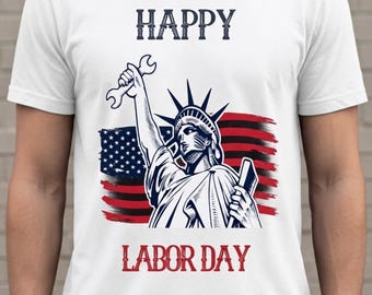 Happy Labor Day SVG, Patriotic Labor Day Design, American Flag Bow PNG, USA Shirt Design, Digital Download