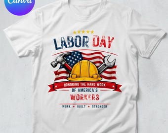 Labor Day SVG, Patriotic Labor Day Design, American Worker Svg, USA Labor Day PNG, Construction Worker Design, Cricut File