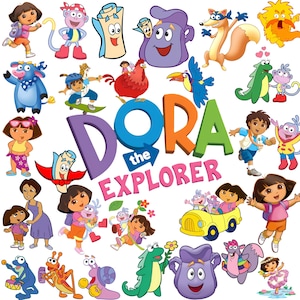 Dora Explorer PNG, Kids Cartoon Clipart, Adventure Party Design, Printable Digital Download, Scrapbook & Craft Image, Instant Download