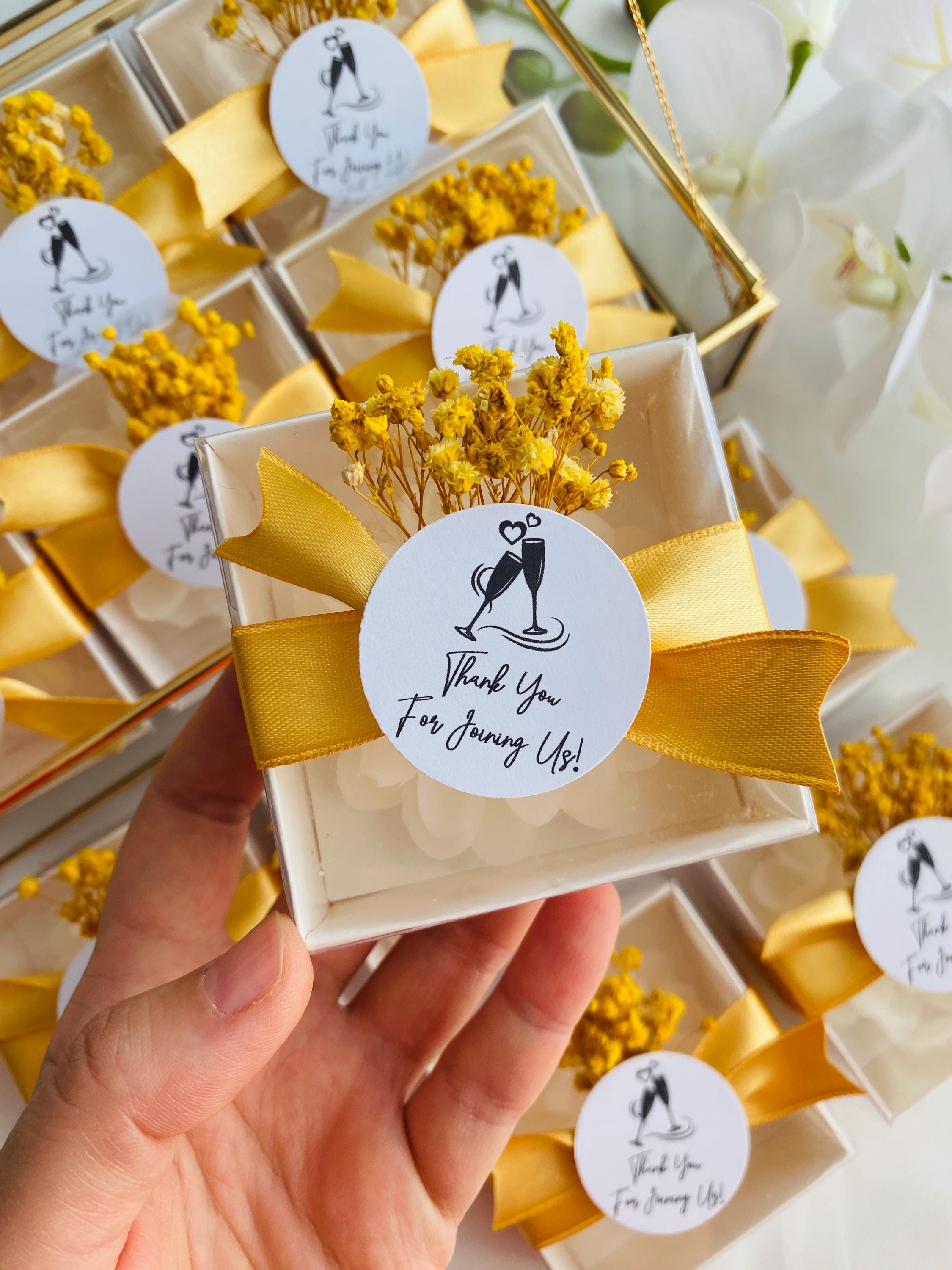 Personalized Wedding Lotus Candle Gift, Wedding Favors for Guest ...