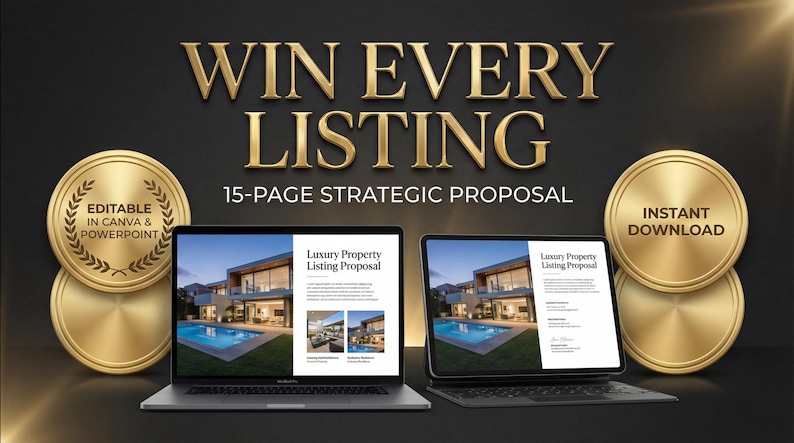 Presentation av lyxfastighetsannons | Mall för mäklarförslag (Canva och PowerPoint) bild 2