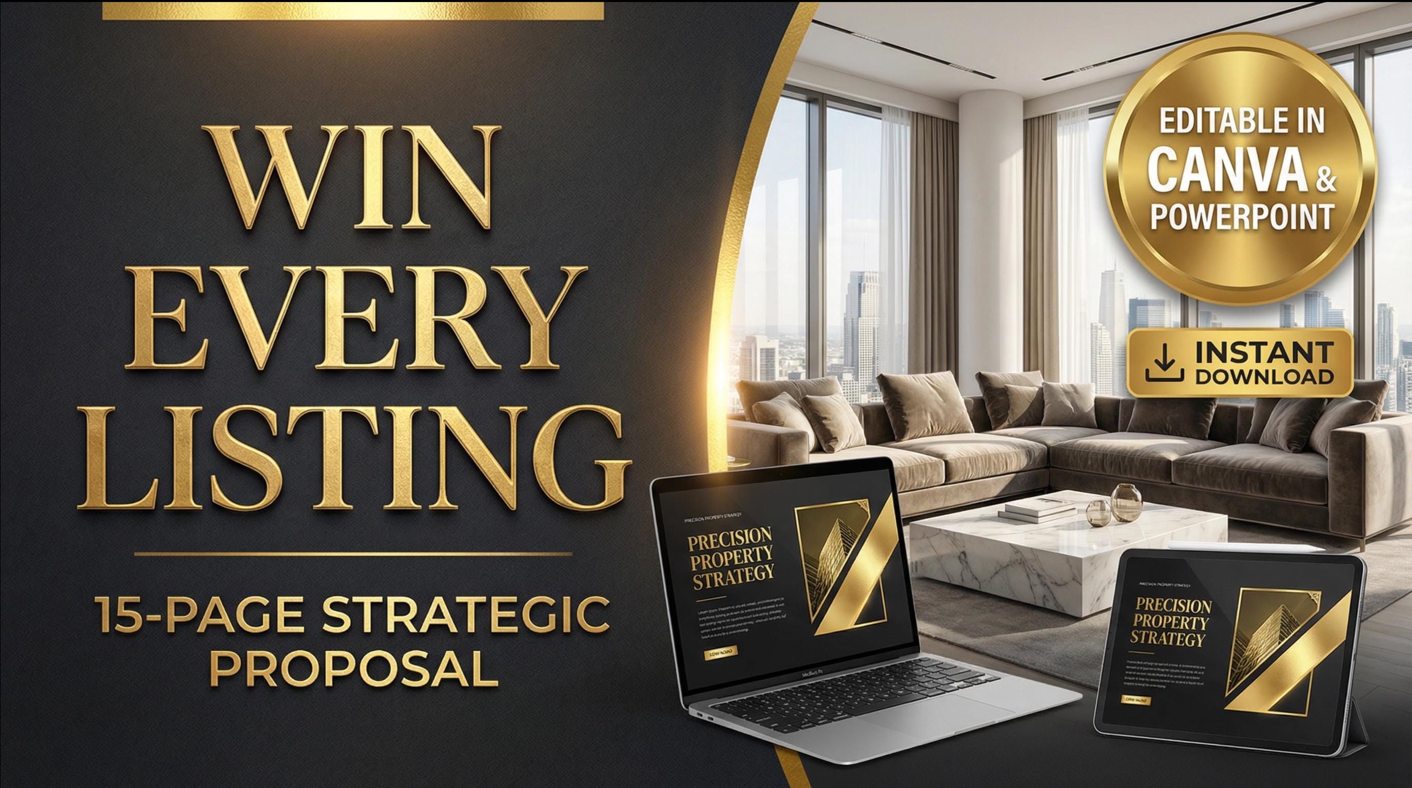 Real Estate Listing Presentation Template | Luxury Property Strategy ...
