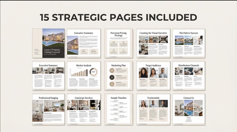 Presentation av lyxfastighetsannons | Mall för mäklarförslag (Canva och PowerPoint) bild 5