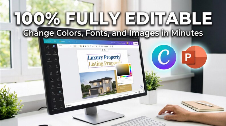 Presentation av lyxfastighetsannons | Mall för mäklarförslag (Canva och PowerPoint) bild 3