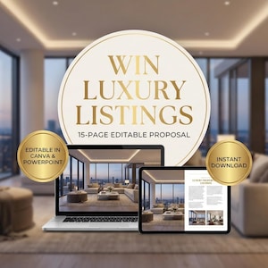 Presentation av lyxfastighetsannons | Mall för mäklarförslag (Canva och PowerPoint) bild 1