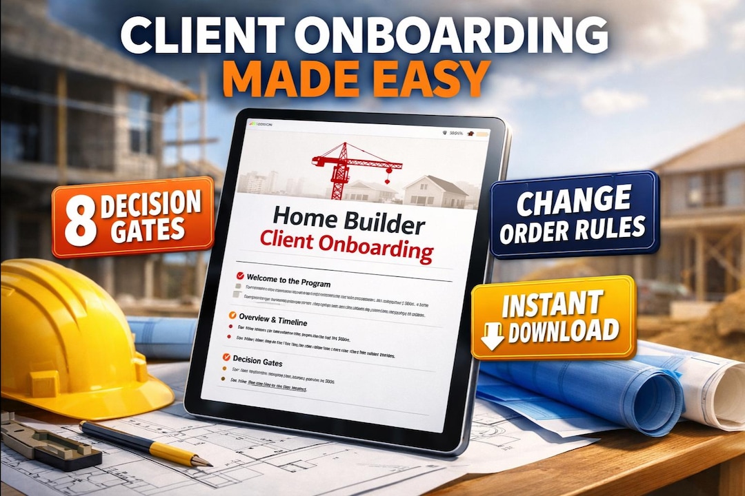 Home Builder Client Onboarding Guide | Construction Process Template ...