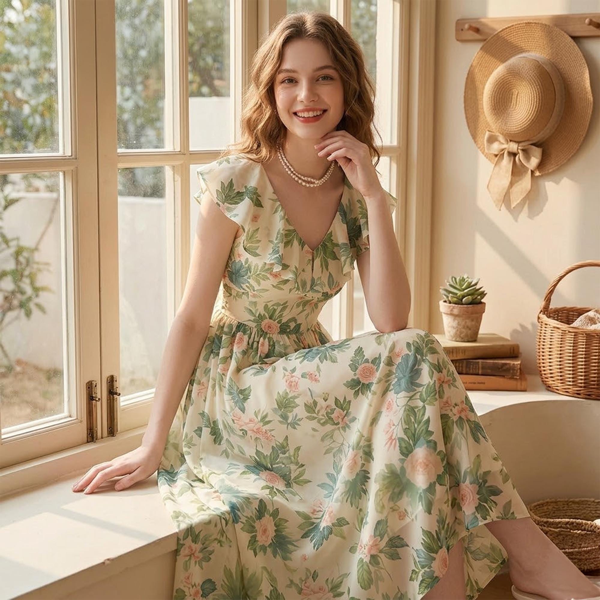 gingham linen dress Gabi Baby SECRET30 Conrad 9 Drawer – iron the inside out Color:Cypress