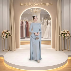 sachin and babi light blue dress Women's Chiffon Formal Dresses & Evening Gowns main image 1