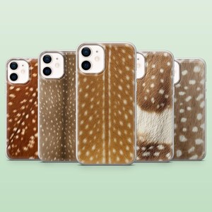 Coque de téléphone à motif faon, imitation fourrure de cerf, compatible avec iPhone 18 Pro, 17, 16, 15, 14, 13, Samsung S26, S25, S24, S23, A16, A26, A56, Pixel 11 et 10 Pro.