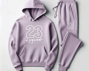 Tuta da donna Lavender 23 Legend – Set con felpa con cappuccio e pantaloni della tuta | Air Jordan 1 Lavender Match