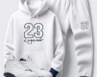 23 Legend Men’s Hoodie & Jogger Set – Midnight Navy Style to Match Jordan 13