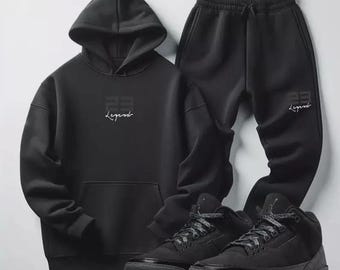 Legend 23 All-Black Sweatsuit | Hoodie & Joggers Streetwear Set