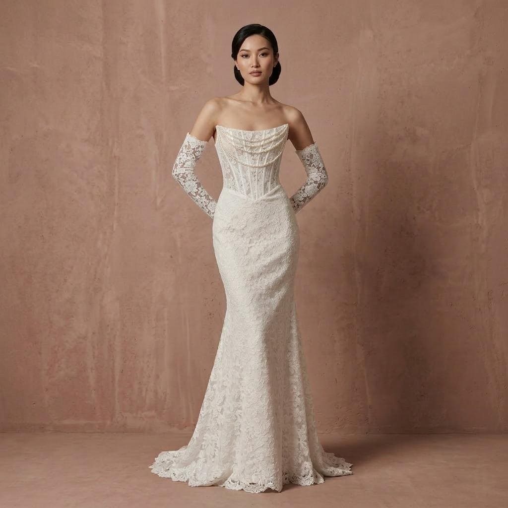Lace Corset Mermaid Wedding Dress