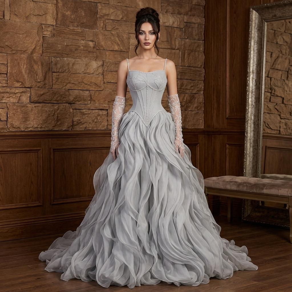 Modest Beaded Gown - Etsy