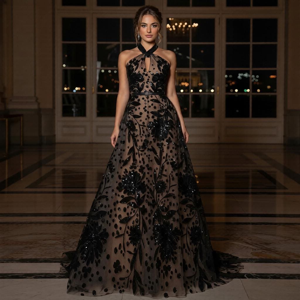long sleeve full length dress Floral Maxi with Sleeves - Helena Name/Description:Hannah F Custom - Chana Marelus 