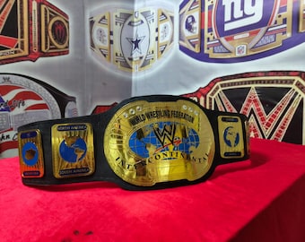 Personalisierter WWF Interkontinental-Meisterschafts-Gürtel | Attitude Era Replik Titel | Massive Metallplatten (2-6 mm)