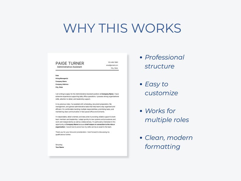 ATS Cover Letter Template | Editable Canva Design (instant Download) - Etsy