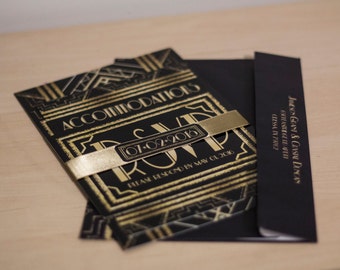 Gatsby Wedding Invitation – 1920s Art Deco, Customized Free, Printed or Printable