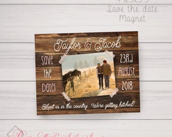 BARN WOOD Invitations, Save the Date, Wedding, Party, Birthday: Country, Barn, Photo, Horse, Fall. Customize & Personalize