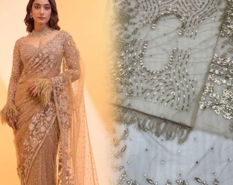Beautiful Most Trending Saree Sequin Work Saree  Recepation Party Wear Designer Havy Saree