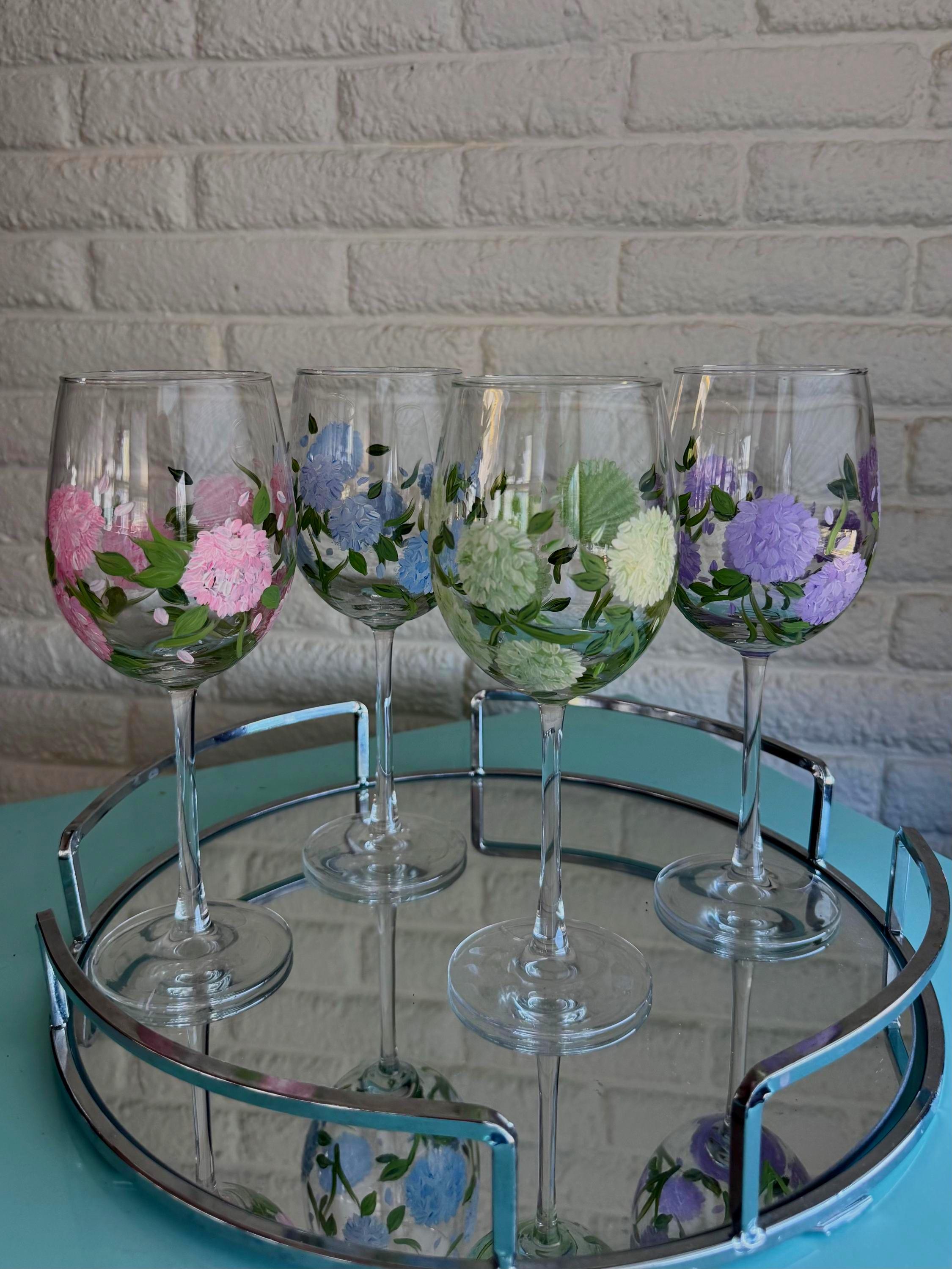 Pink and Purple Wine Glasses - Etsy