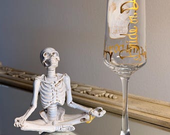 Bride or Die Champagne Flute | Gold Text | Til Death Do We Party