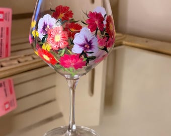 Jardim de flores silvestres caprichosas pintadas à mão com peônias e muito mais.