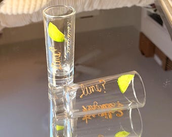 Bridal Party Shot Glass, Tequila & Lime