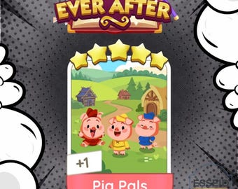 Pig Pals - Set 24 - Monopoly Go-stickers