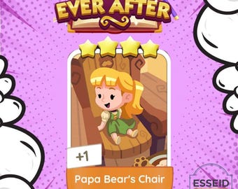 Papa Bear's Chair - set 21 - Monopoly Go-stickers