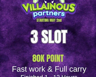 3 slots – Monopoly Go – Villainous Partners – Full Carry 80K Points