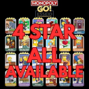 Monopoly Go 4 Star Stickers - All Sticker Available