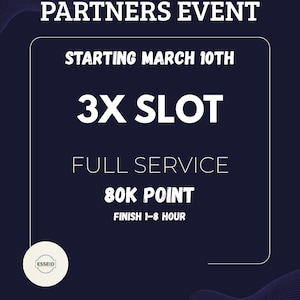 3 Slot - Event Patners Full Carry 80k Point Finish 1-8 Hour