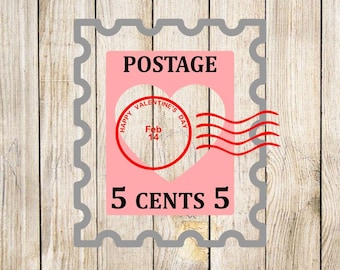 Valentines Day Stamp Love SVG  PNG