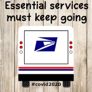 Unverzichtbarer Postdienst covid svg png