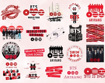 Kpop World Tour 2026 PNG, Diseño de camiseta de concierto de ídolos, Gráfico inspirado en la gira Arirang, Imágenes prediseñadas para fans de la música, Descarga digital "We Are Back"
