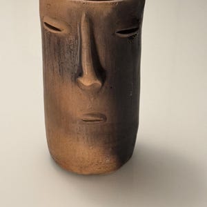 Large Handmade Oaxacan Sculptural Clay Face Pot