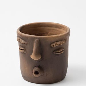 Handmade Oaxacan Folk Art Face Pot-Sculpture