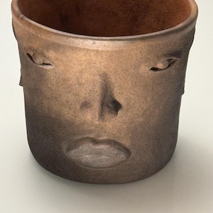 Large Handmade Oaxacan Sculptural Clay Face Pot